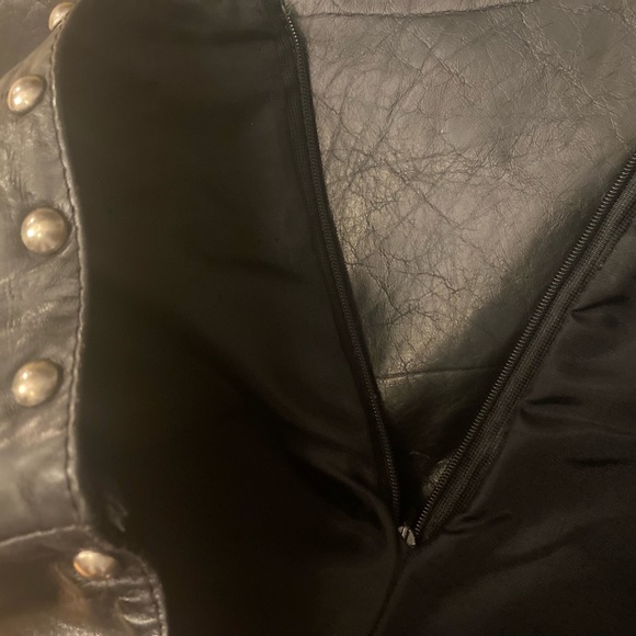 Leather studded maxi skirt - Picture 3 of 16